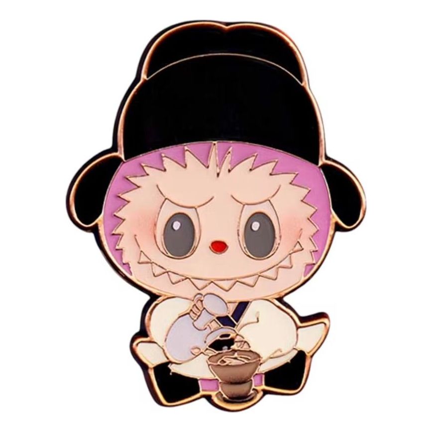 Pop Mart The Monsters Labubu Let's Have Fun Together Badge 'Whisking Tea' PPMT-2408-0061-WT